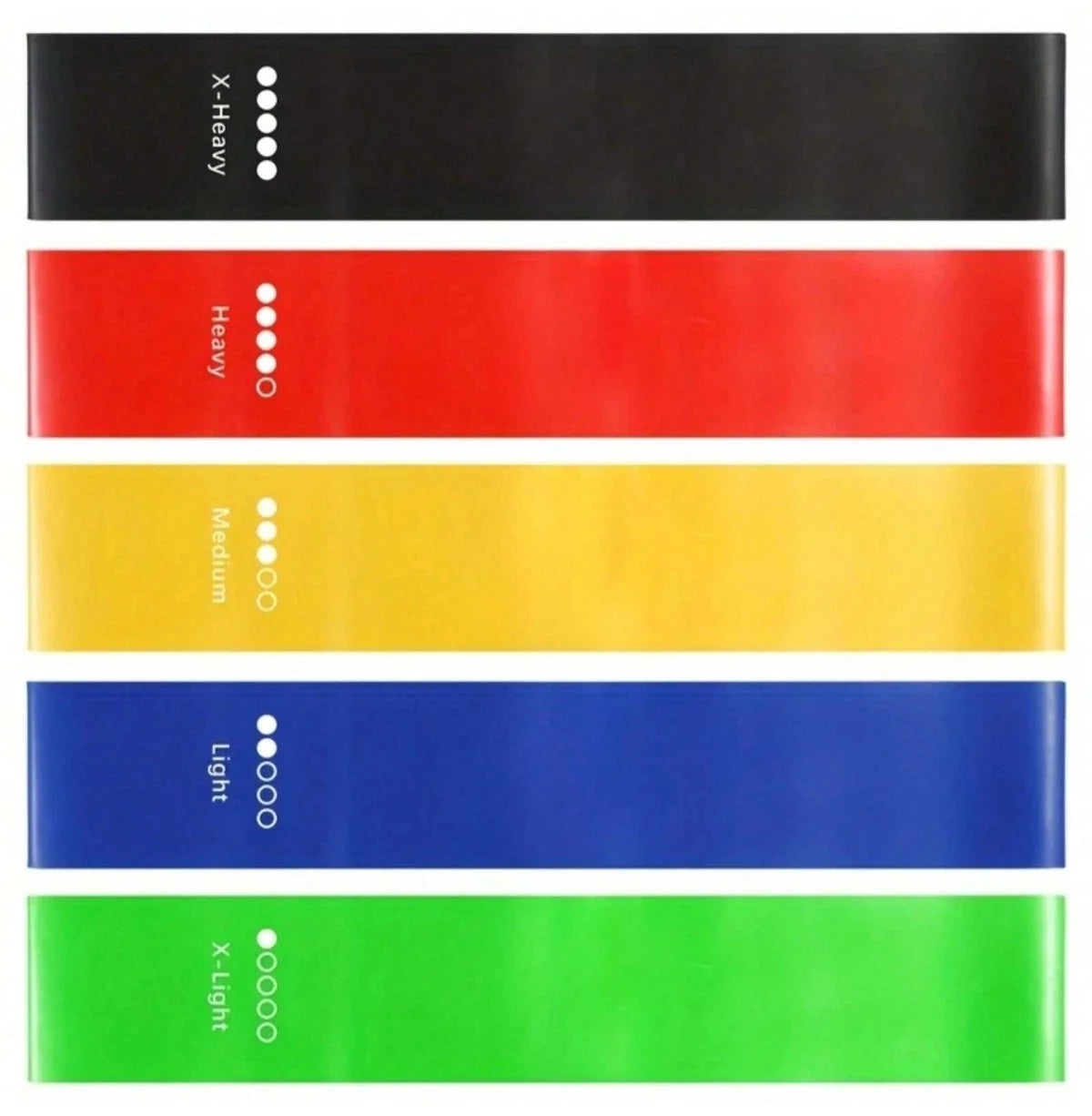 Resistance Bands Loop Set of 5 Exercise Strength Workout Fitness Yoga Booty Band Training
