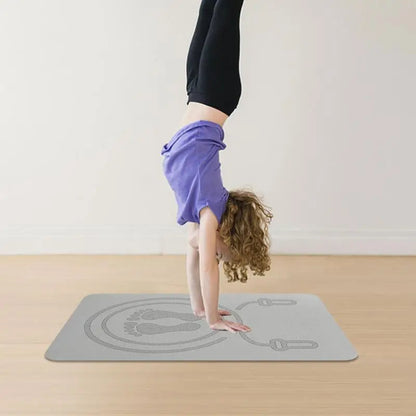 Jump rope mat in use